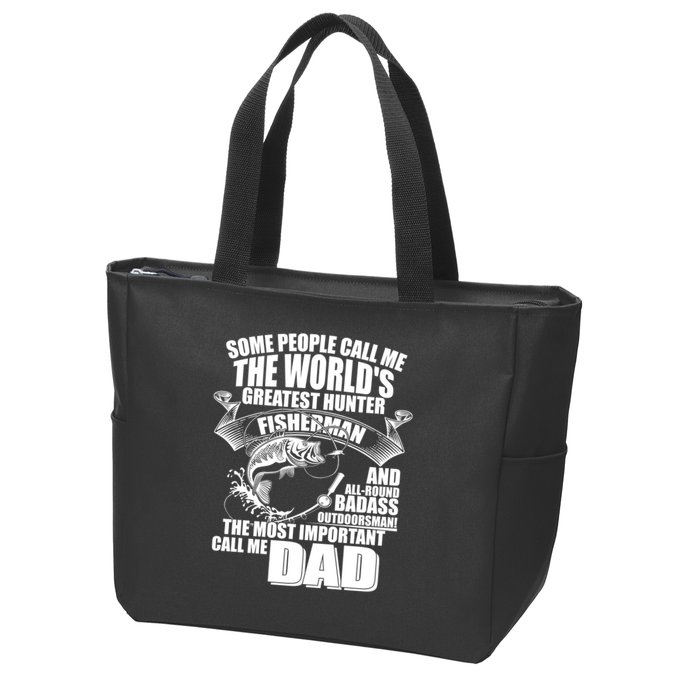 The Most Important Call Me Dad Fisherman Zip Tote Bag