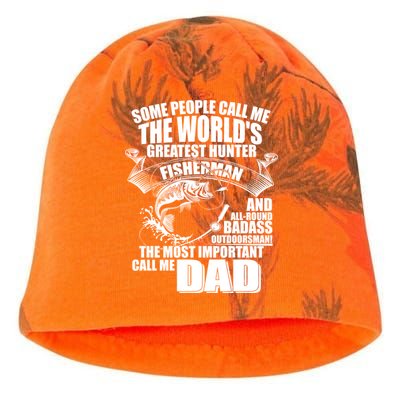 The Most Important Call Me Dad Fisherman Kati - Camo Knit Beanie