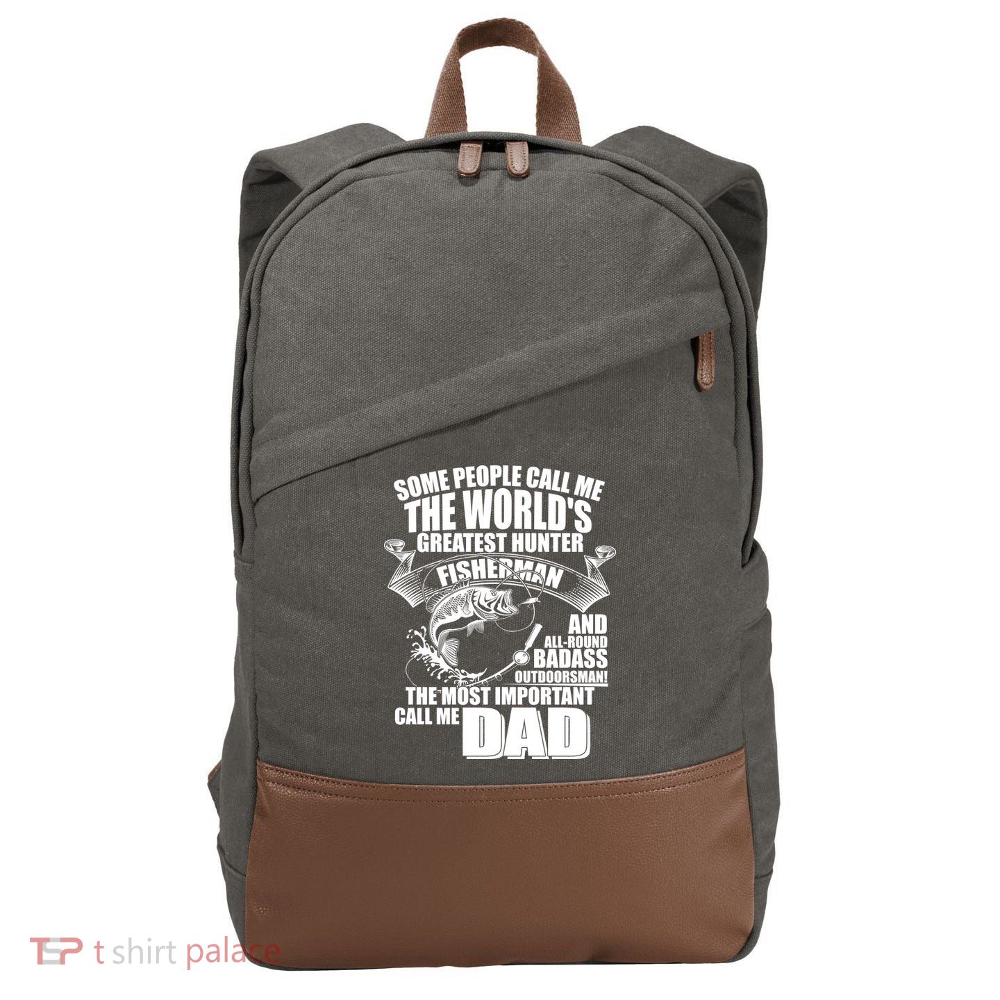 The Most Important Call Me Dad Fisherman Cotton Canvas Backpack