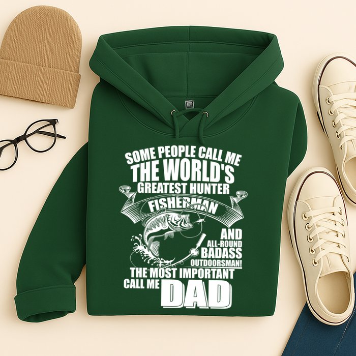 The Most Important Call Me Dad Fisherman Hoodie