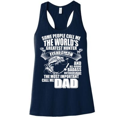 The Most Important Call Me Dad Fisherman Women's Racerback Tank