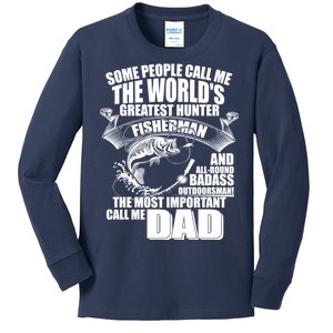 The Most Important Call Me Dad Fisherman Kids Long Sleeve Shirt