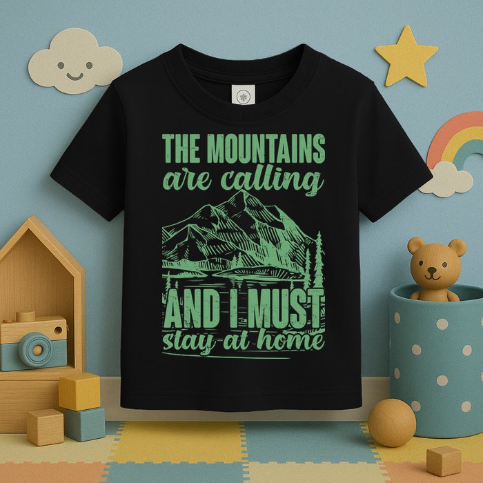 The Mountains Are Calling And I Must Stay At Home Toddler T-Shirt