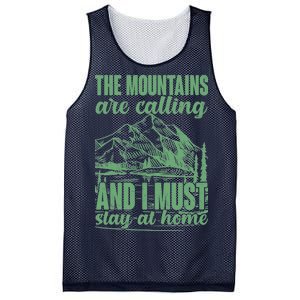 The Mountains Are Calling And I Must Stay At Home Mesh Reversible Basketball Jersey Tank