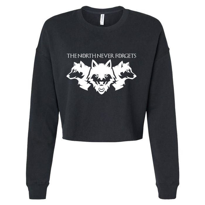 The North Never Forgets Cropped Pullover Crew