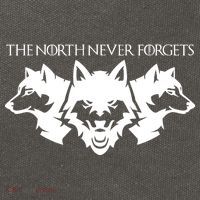 The North Never Forgets Cotton Canvas Backpack