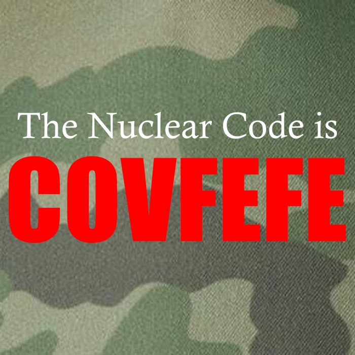 The Nuclear Code is Covfefe Funny Tweet Legacy Tie Dye Trucker Hat