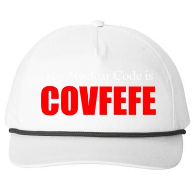 The Nuclear Code is Covfefe Funny Tweet Snapback Five-Panel Rope Hat