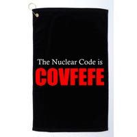 The Nuclear Code is Covfefe Funny Tweet Golf Towel