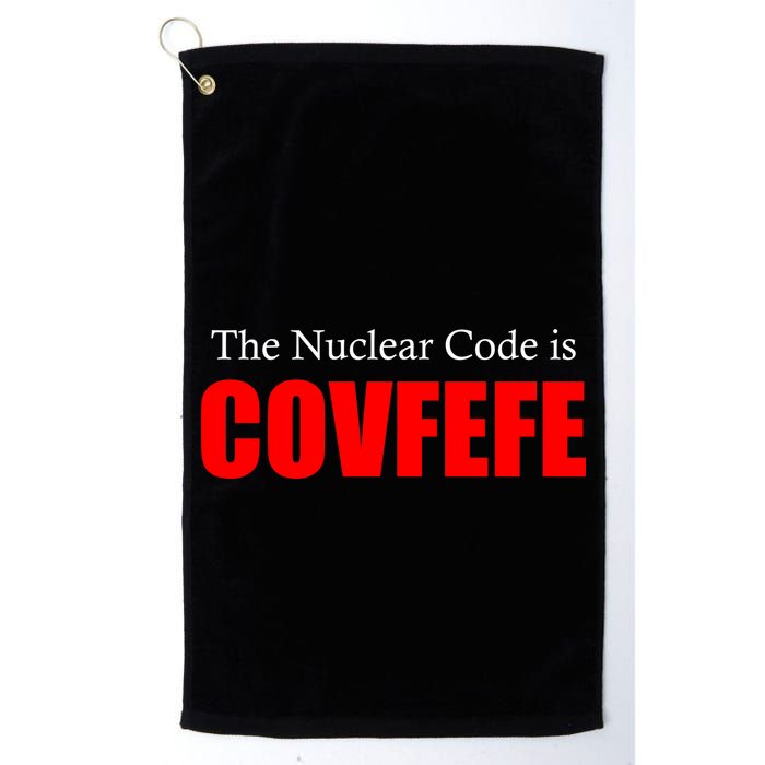 The Nuclear Code is Covfefe Funny Tweet Golf Towel