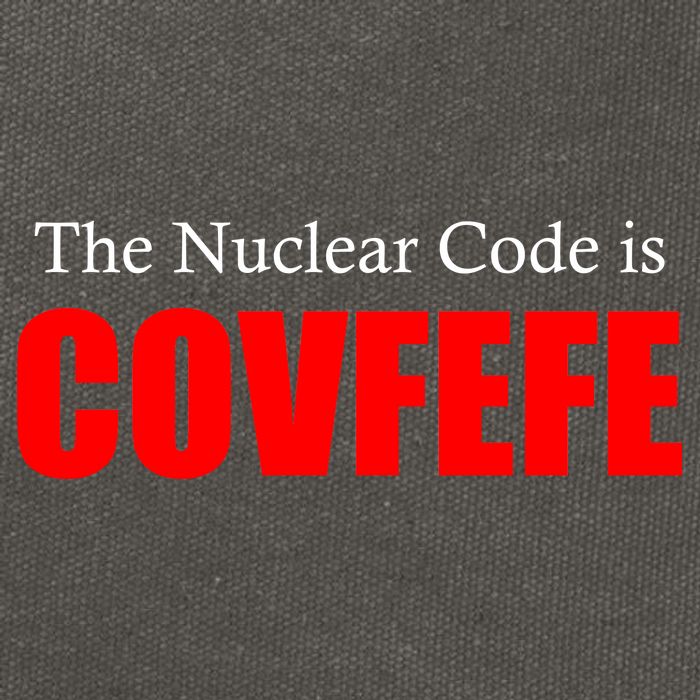 The Nuclear Code is Covfefe Funny Tweet Cotton Canvas Backpack