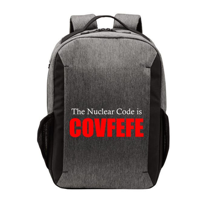 The Nuclear Code is Covfefe Funny Tweet Vector Backpack