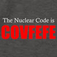 The Nuclear Code is Covfefe Funny Tweet Vector Backpack