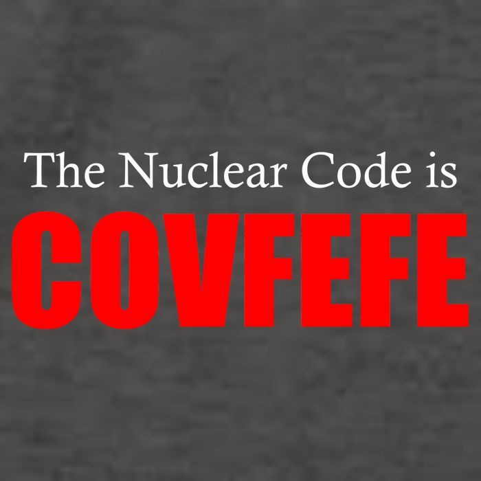 The Nuclear Code is Covfefe Funny Tweet Vector Backpack