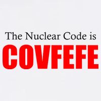 The Nuclear Code is Covfefe Funny Tweet Garment-Dyed Sweatshirt
