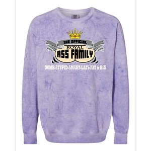 The Official Royal Ass Family Funny Colorblast Crewneck Sweatshirt