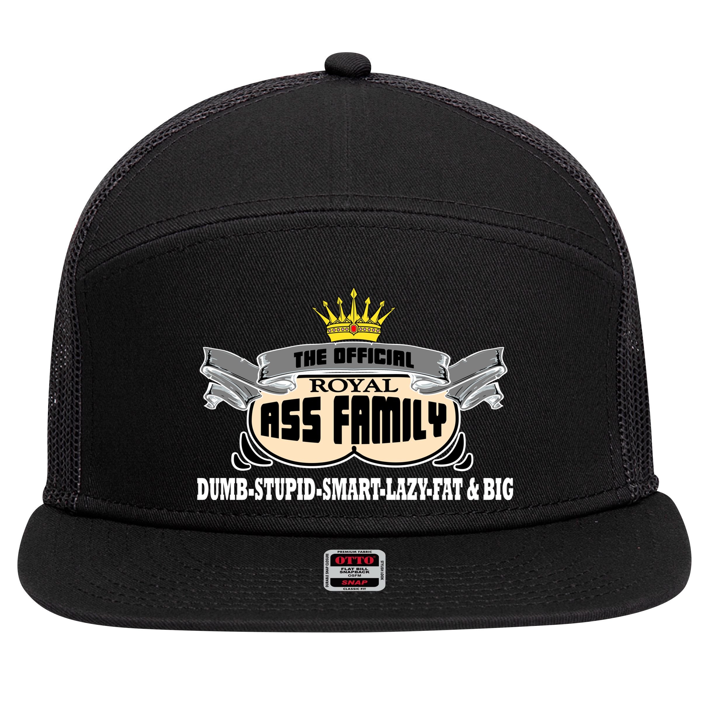 The Official Royal Ass Family Funny 7 Panel Mesh Trucker Snapback Hat