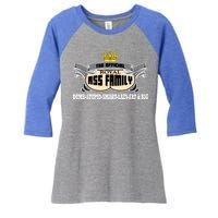 The Official Royal Ass Family Funny Women's Tri-Blend 3/4-Sleeve Raglan Shirt