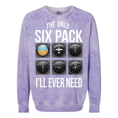 The Only Six Pack I'll Ever Need  Colorblast Crewneck Sweatshirt