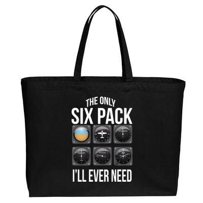 The Only Six Pack I'll Ever Need  Cotton Canvas Jumbo Tote