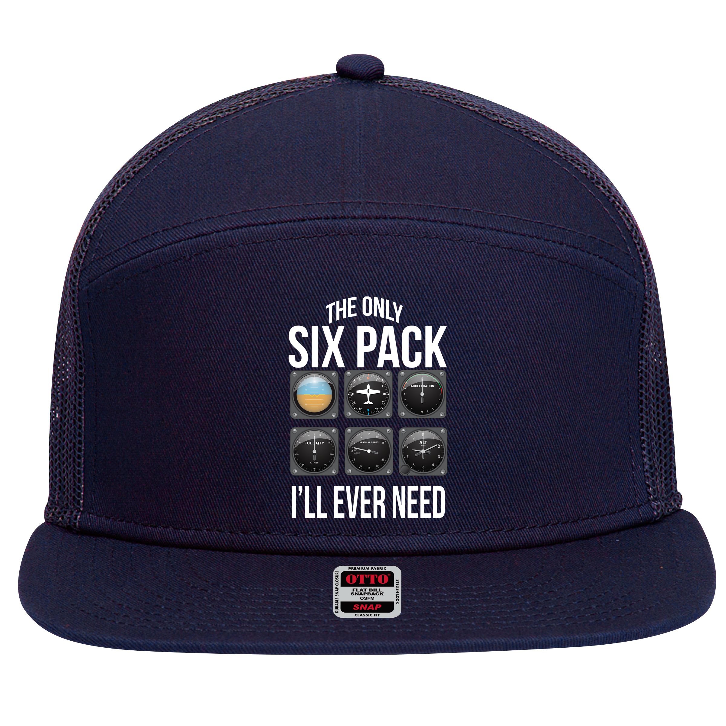 The Only Six Pack I'll Ever Need  7 Panel Mesh Trucker Snapback Hat