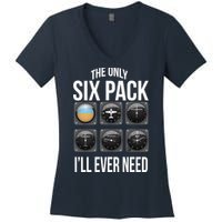 The Only Six Pack I'll Ever Need  Women's V-Neck T-Shirt