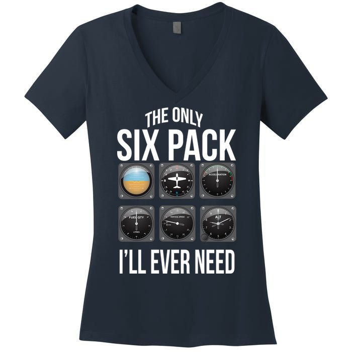 The Only Six Pack I'll Ever Need  Women's V-Neck T-Shirt