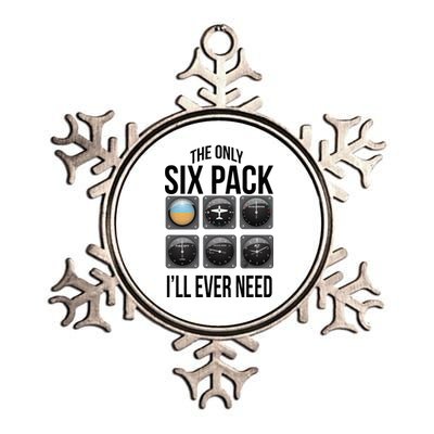 The Only Six Pack I'll Ever Need  Metallic Star Ornament