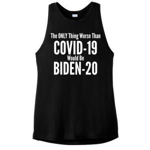 The Only Thing Worse Than Covid-19 Would Be Biden-20 Ladies PosiCharge Tri-Blend Wicking Tank