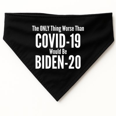 The Only Thing Worse Than Covid-19 Would Be Biden-20 USA-Made Doggie Bandana