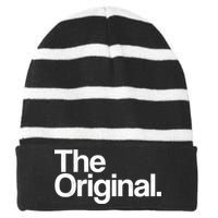 The Original  Striped Beanie with Solid Band