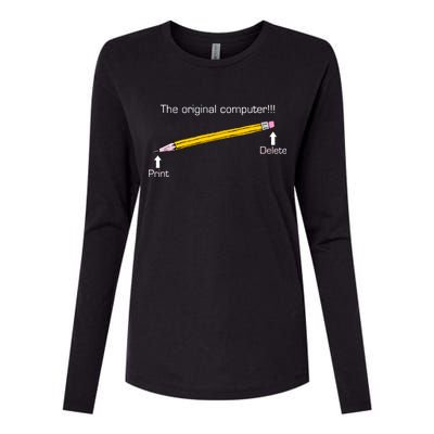 The Original Computer Pencil Womens Cotton Relaxed Long Sleeve T-Shirt