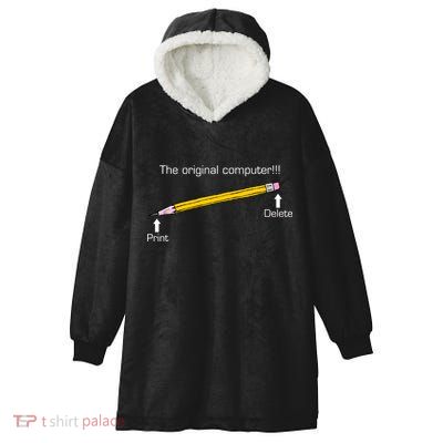 The Original Computer Pencil Hooded Wearable Blanket
