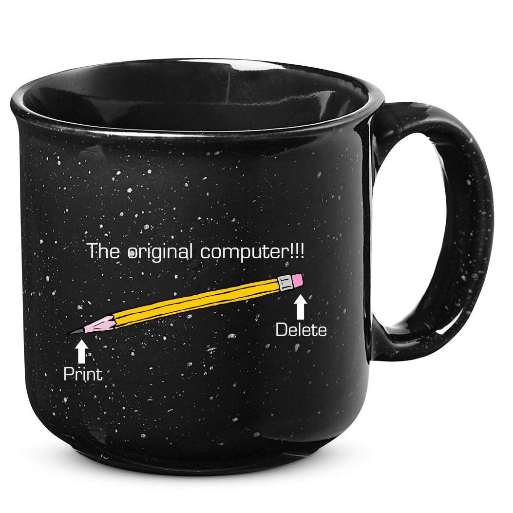 The Original Computer Pencil 15oz Campfire Ceramic Mug