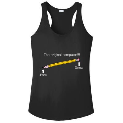 The Original Computer Pencil Ladies PosiCharge Competitor Racerback Tank