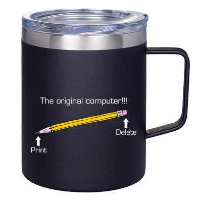 The Original Computer Pencil 12oz Stainless Steel Coffee Mug