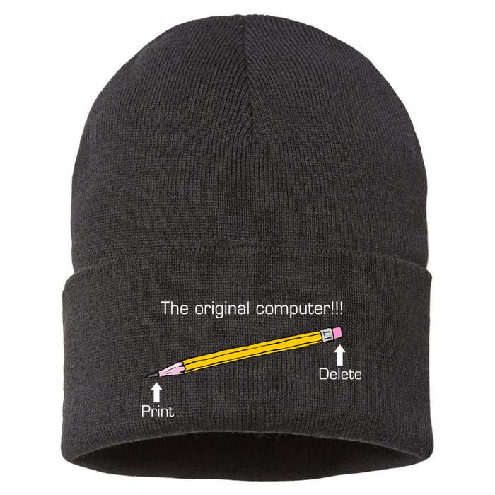 The Original Computer Pencil Sustainable Knit Beanie