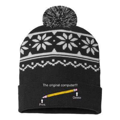 The Original Computer Pencil USA-Made Snowflake Beanie