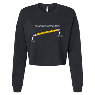 The Original Computer Pencil Cropped Pullover Crew