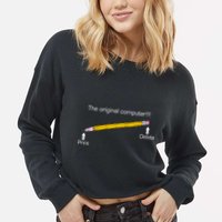 The Original Computer Pencil Cropped Pullover Crew