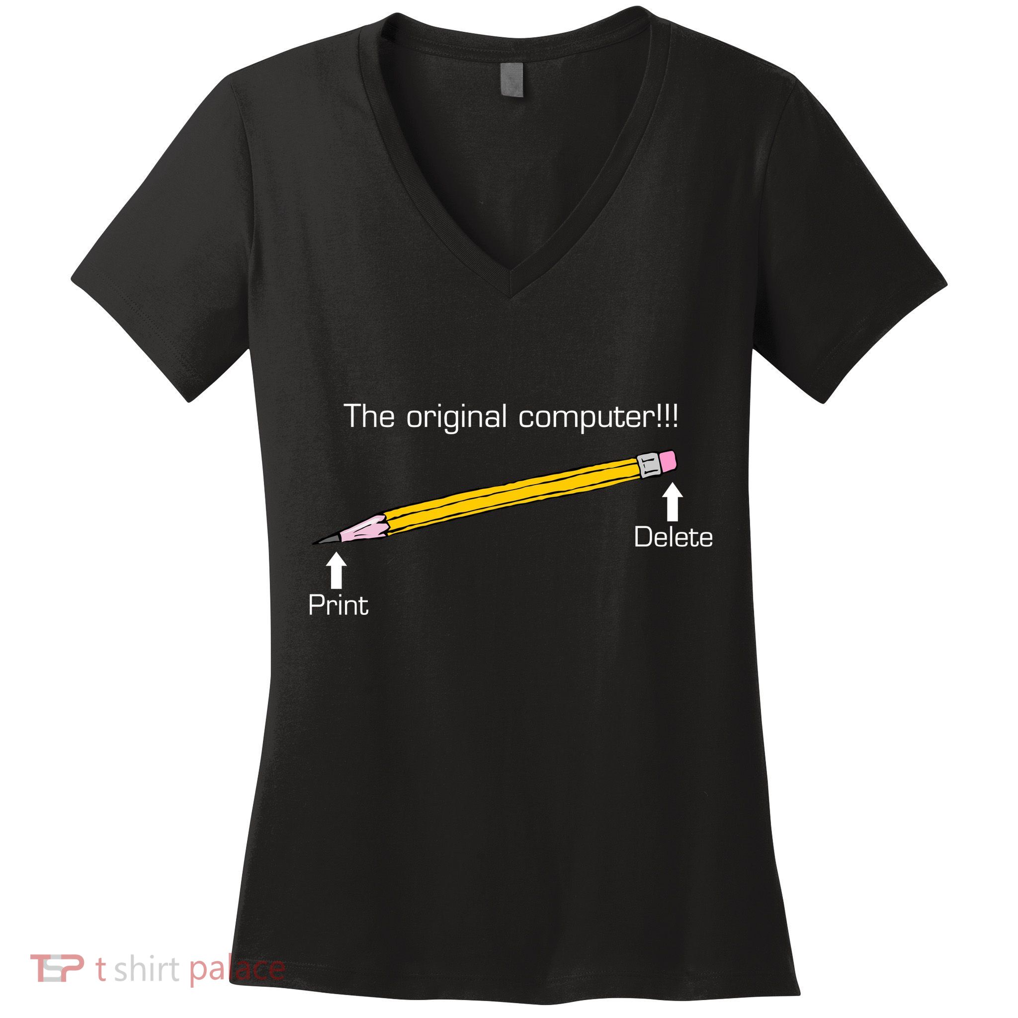 The Original Computer Pencil Women's V-Neck T-Shirt