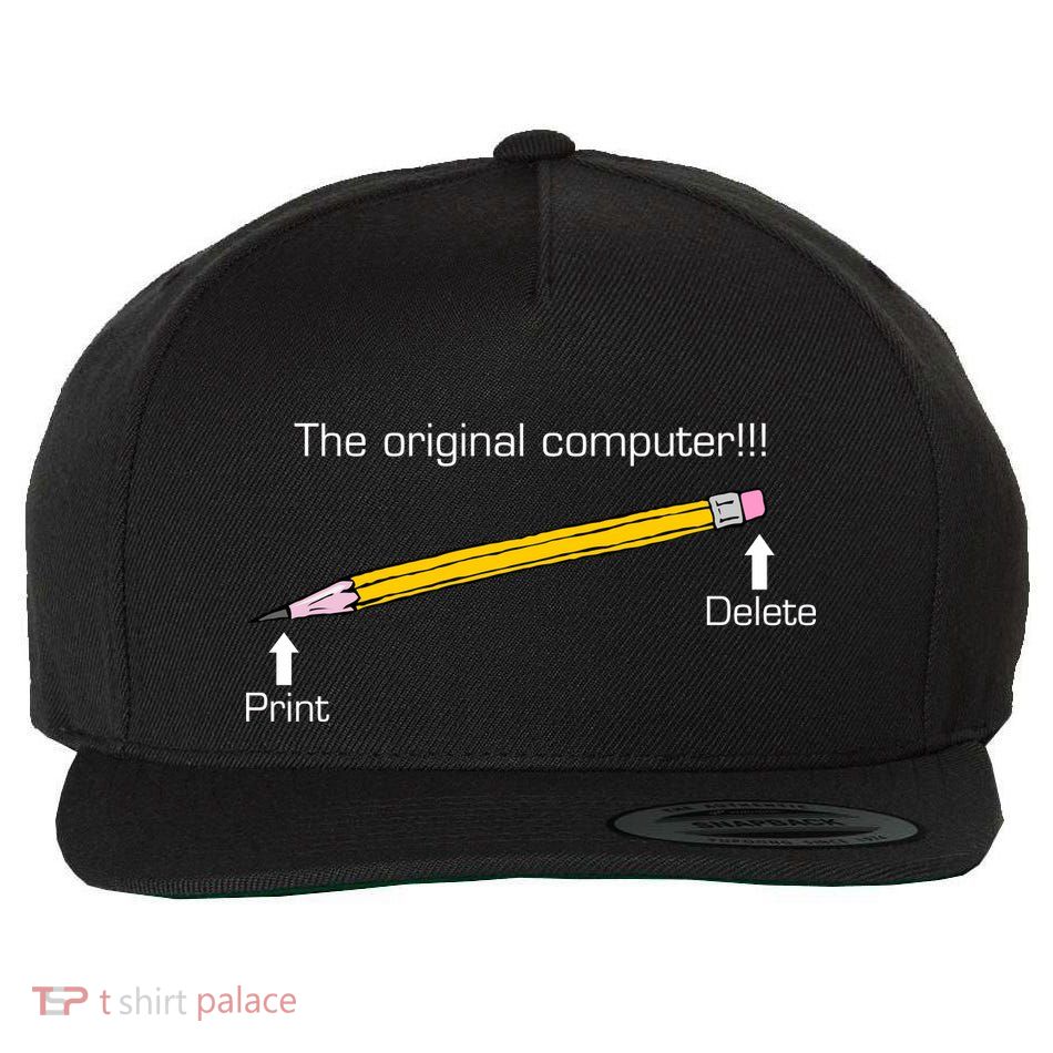 The Original Computer Pencil Wool Snapback Cap