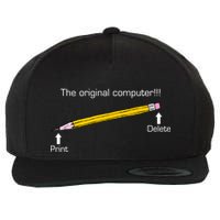 The Original Computer Pencil Wool Snapback Cap