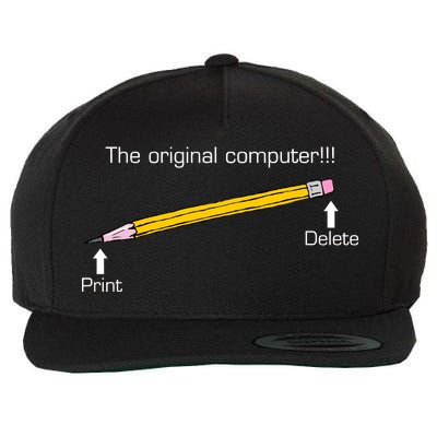 The Original Computer Pencil Wool Snapback Cap