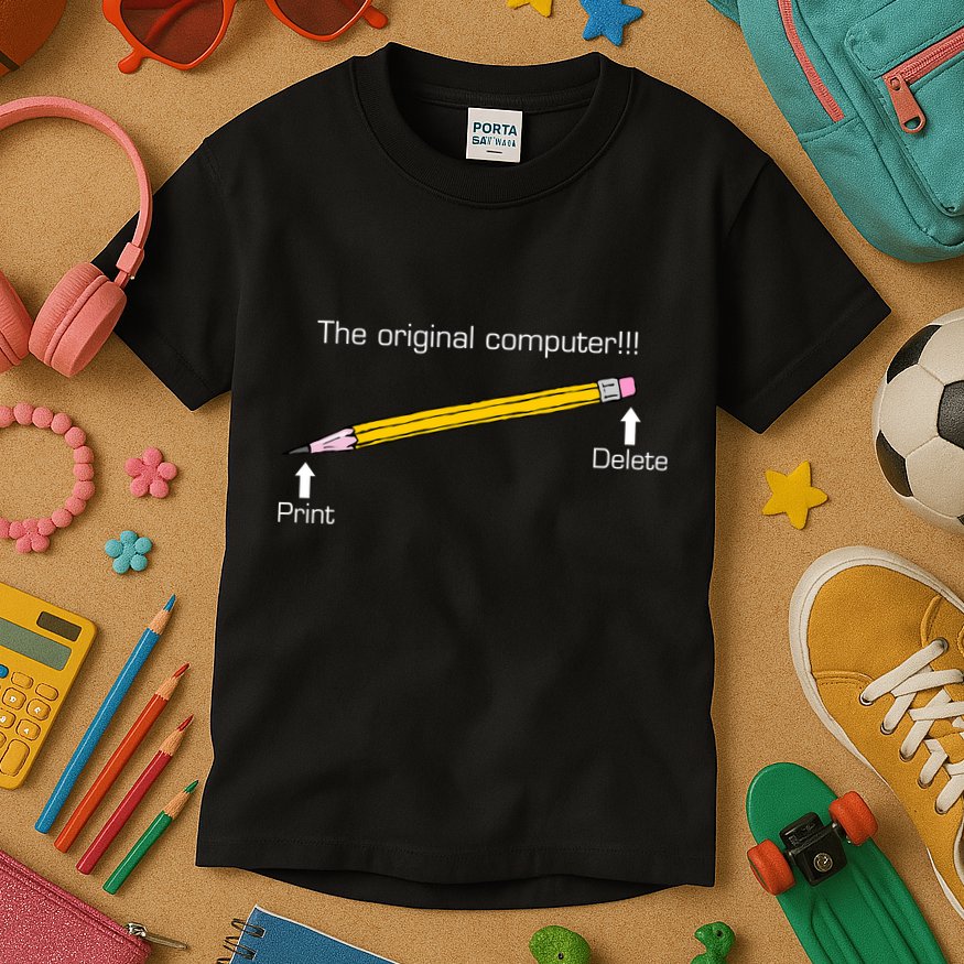 The Original Computer Pencil Kids T-Shirt