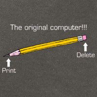 The Original Computer Pencil Cotton Canvas Backpack