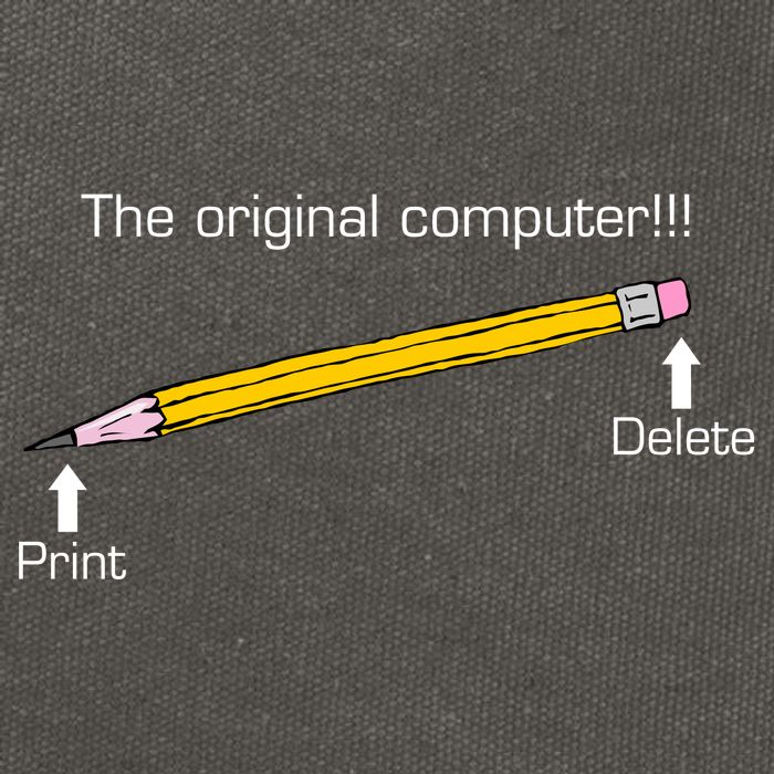 The Original Computer Pencil Cotton Canvas Backpack