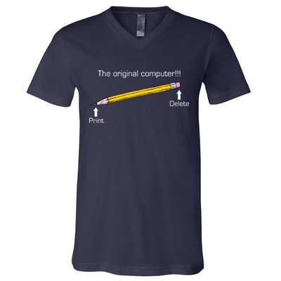 The Original Computer Pencil V-Neck T-Shirt