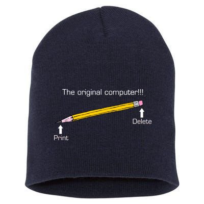 The Original Computer Pencil Short Acrylic Beanie