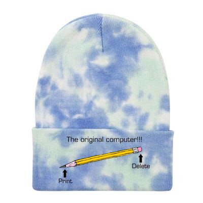 The Original Computer Pencil Tie Dye 12in Knit Beanie